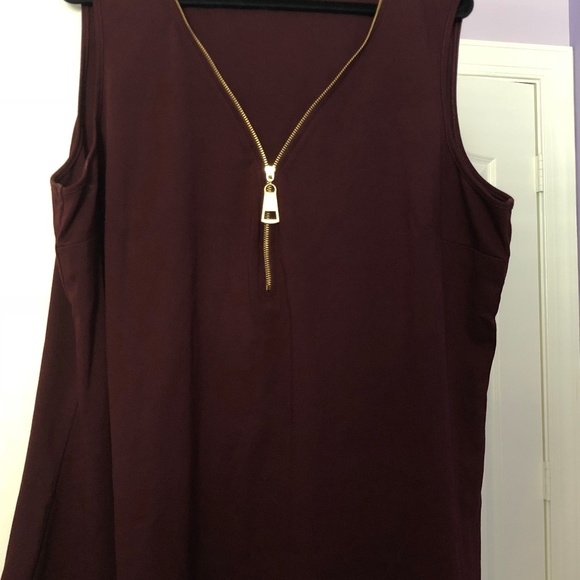 City Chic Tops - City Chic Quarter-Zip Tank